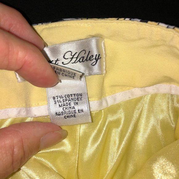 Sport Haley Yellow/Black/White Printed Skort Size 4 - Picture 4 of 5